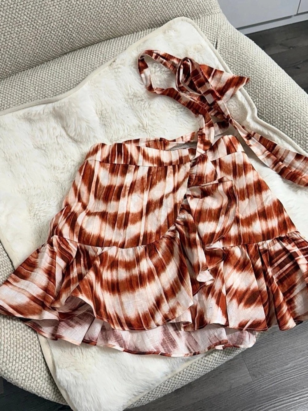 Banana Republic Abstract Mini Dress in Brown & Pink Size XXS